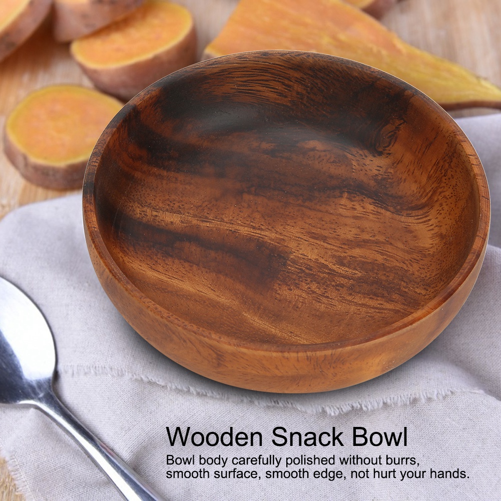 Meal Prep Bowl - Ahşap Servis Kaseleri Ahşap Atıştırmalık Tabağı