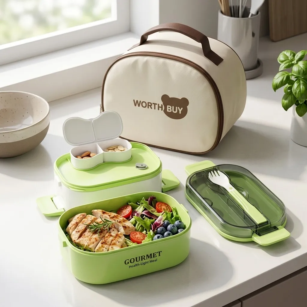 Meal Prep Or Prep Meal - Mikrodalgada Kullanılabilen, Sızdırmaz, Plastik Bento Kutusu,