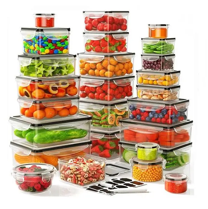 Meal Prep Kitchen - 40/42/50/52/62 Adet Büyük Boy, Hava Geçirmez,
