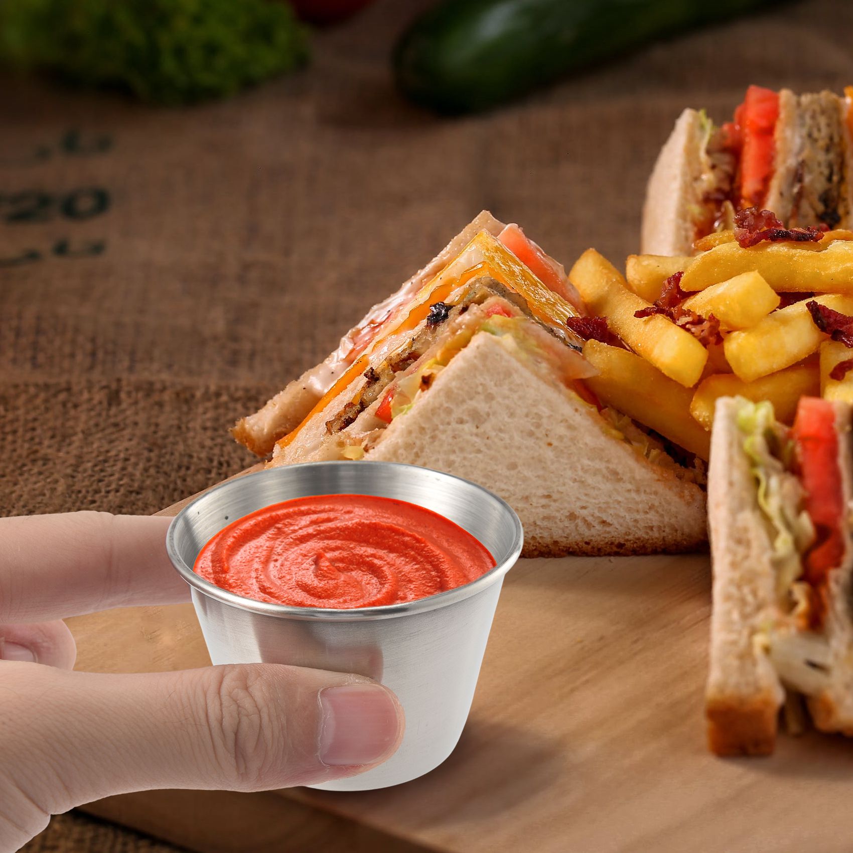 Sauce Dipping Cup - ABJI - 12'li Paket - Yüksek