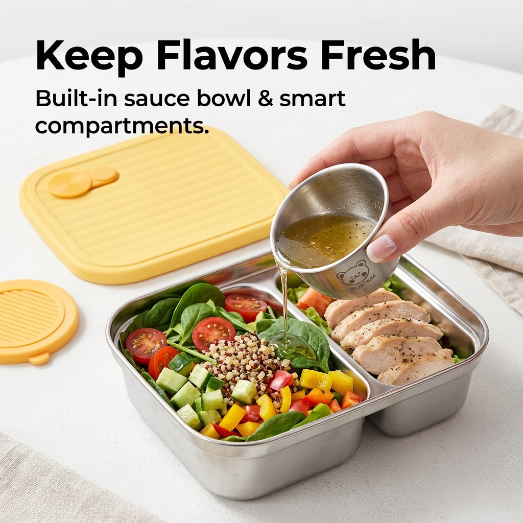 304 Paslanmaz Çelik Öğle Yemeğ - Meal Prep Bowl incelemesi ve fiyatı